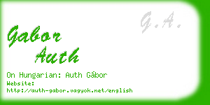 gabor auth business card
